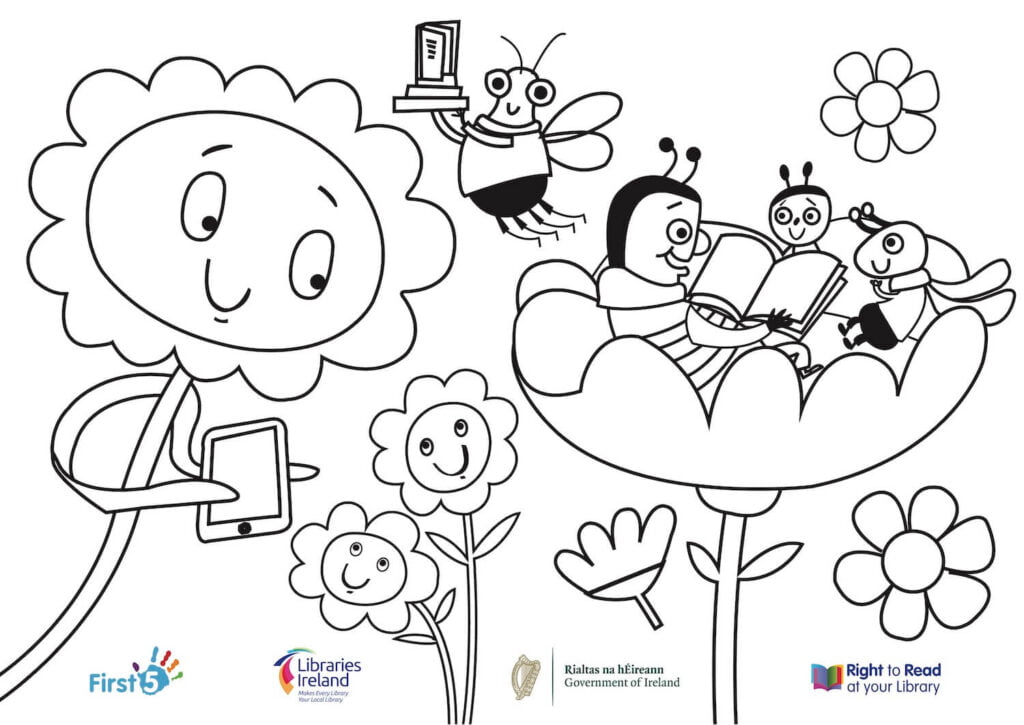 LGMA Spring into Storytime - Colouring Sheet Southern