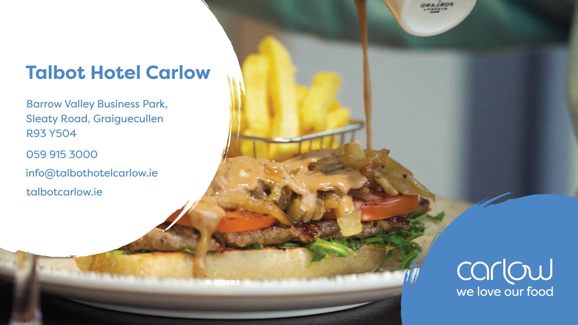 Talbot Hotel Carlow information reverse colour